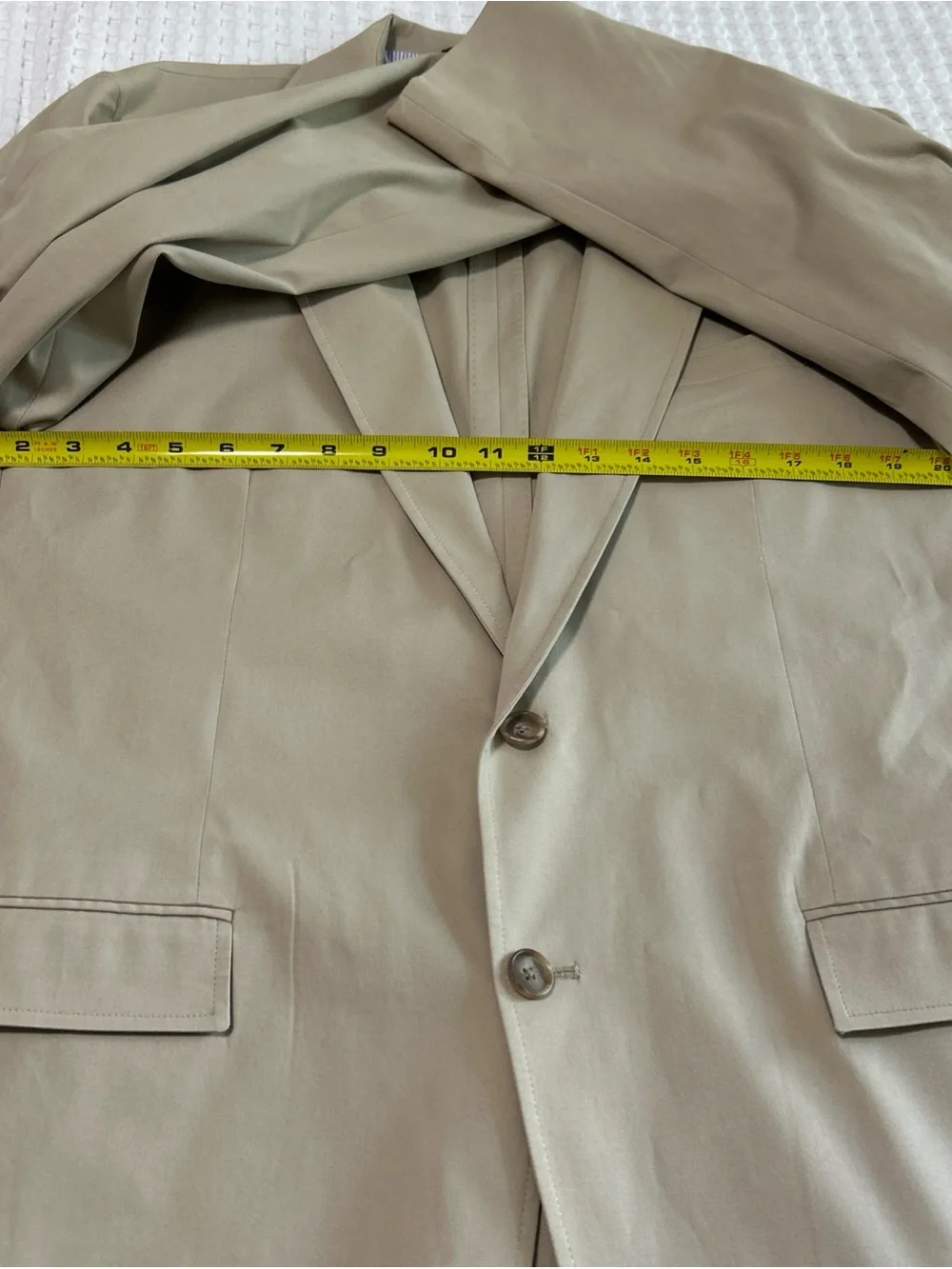 Brooks Brothers Men's Regent Fit Manteco Cotton Blazer Jacket Beige Khaki 48R